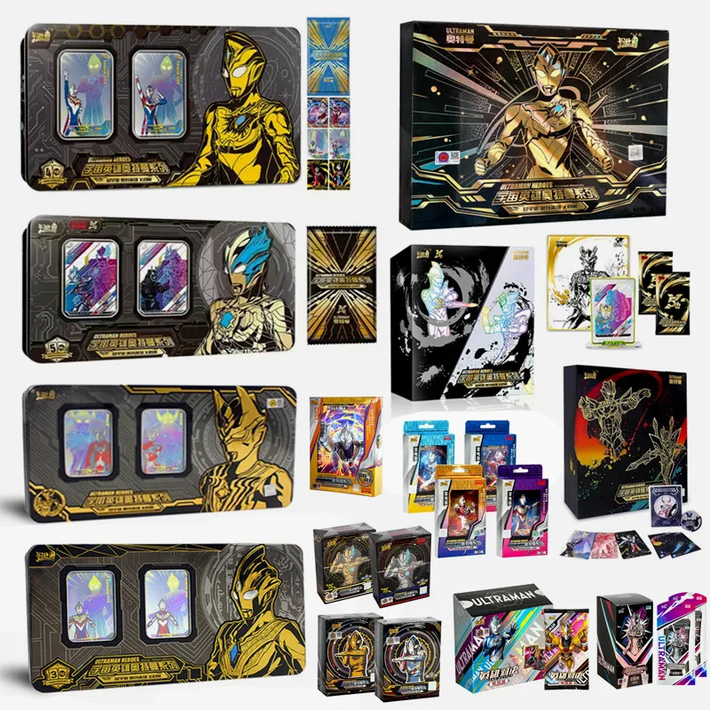 KAYOU-Tarjetas de Ultraman auténticas, versión milagrosa o firma, tarjetas doradas púrpuras GP, tarjetas de estrellas completas, colección de Anime,