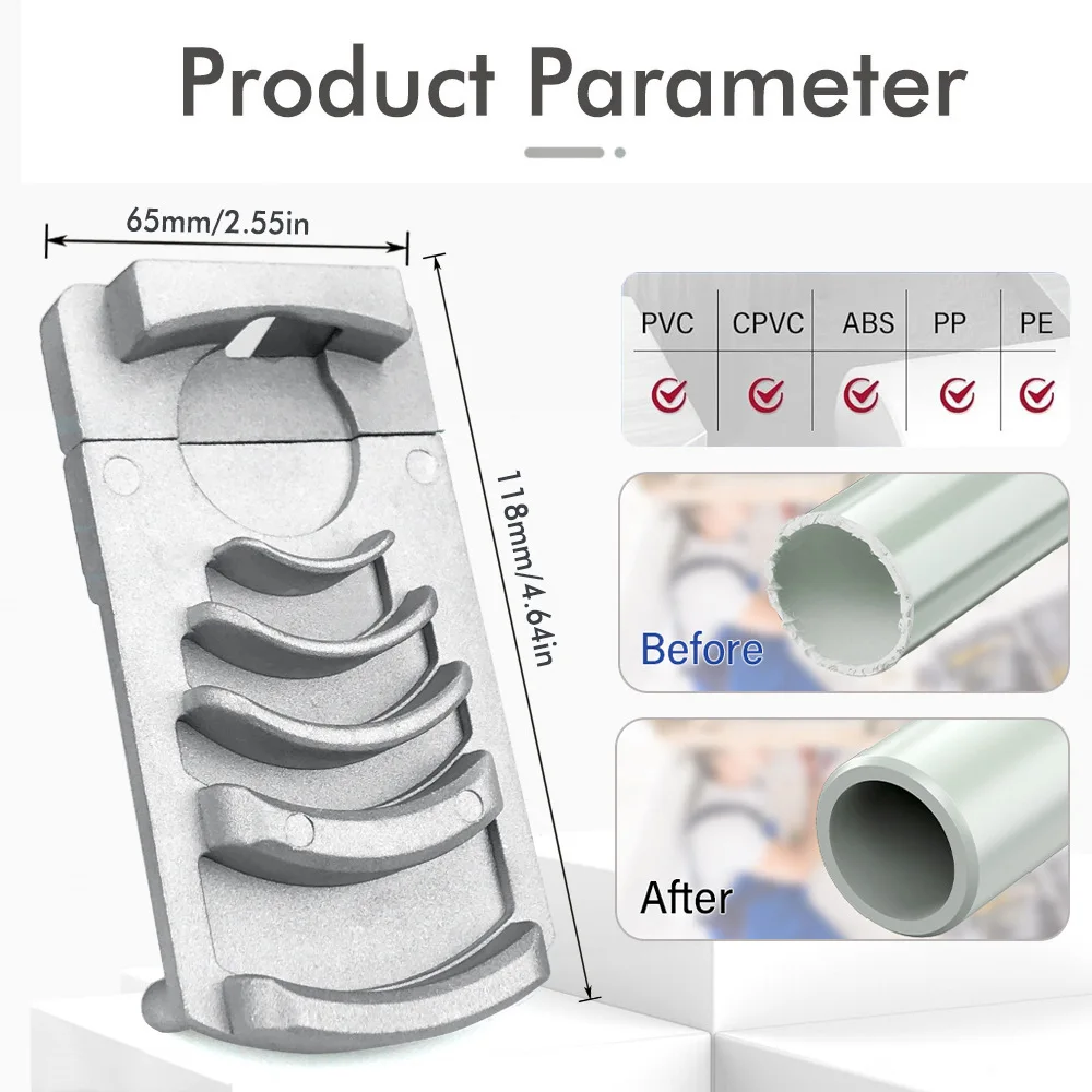 Professional Pipe Deburring Tool 1-1/4-4 Inch Reed Plastic Pipe PVC Pipe Deburring and Trimming Tools