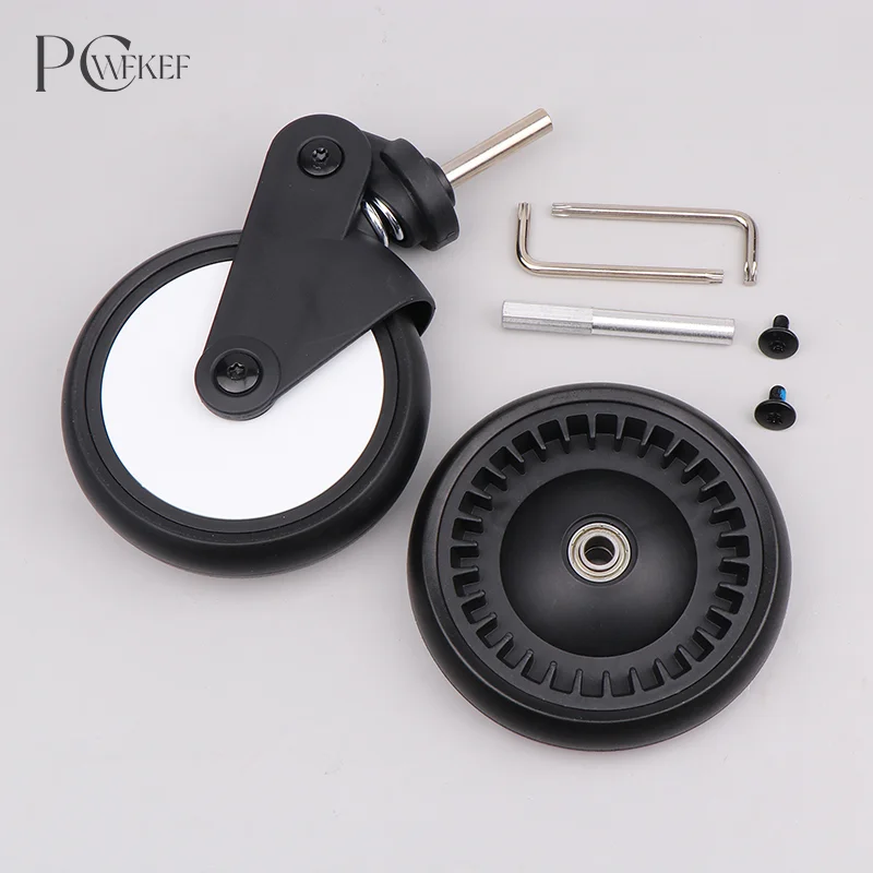 

Stroller Replacement Rubber Wheels Front And Rear Wheel Stroller Accessories Compatible With Stroller