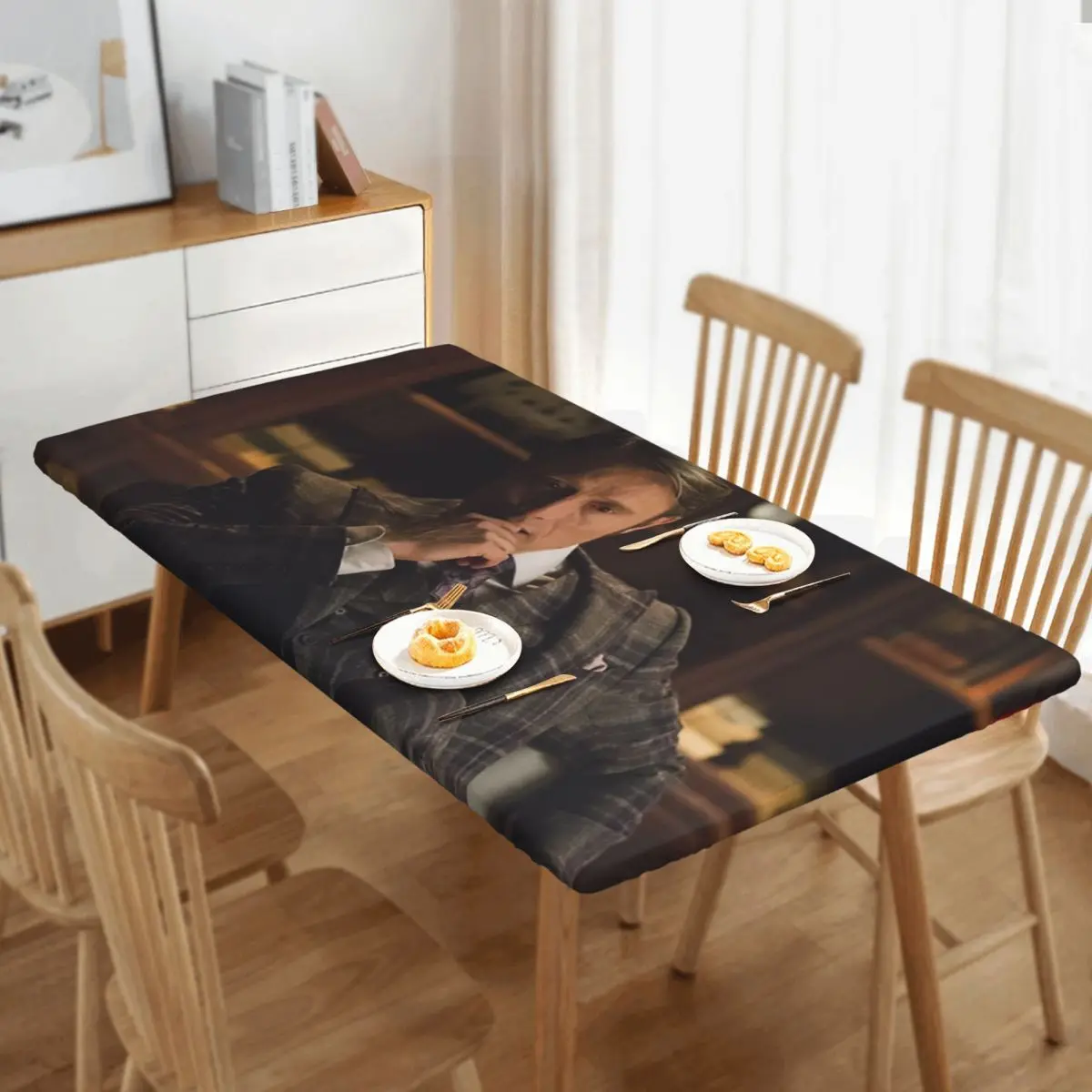 Mads Mikkelsen Hannibal Lecter (Hannibal TV) Customized Rectangular Tablecloth Waterproof Table Cover for Dining Table Cloth