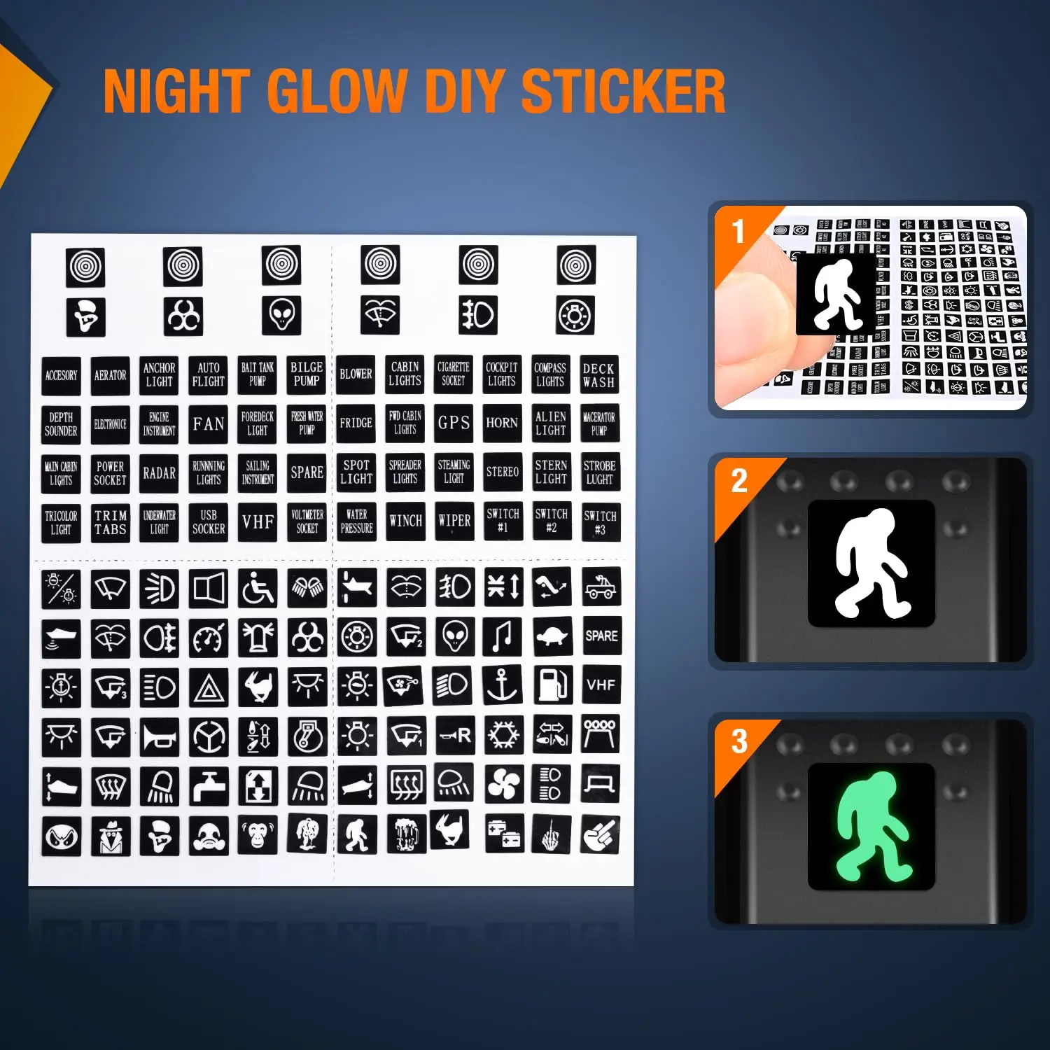 Waywe 4 عصابة لوحة مفتاح متأرجح مع QC3.0 شاحن USB مزدوج الفولتميتر وملصقات توهج 12 فولت-24 فولت تيار مستمر للسيارات والشاحنات والقوارب RV