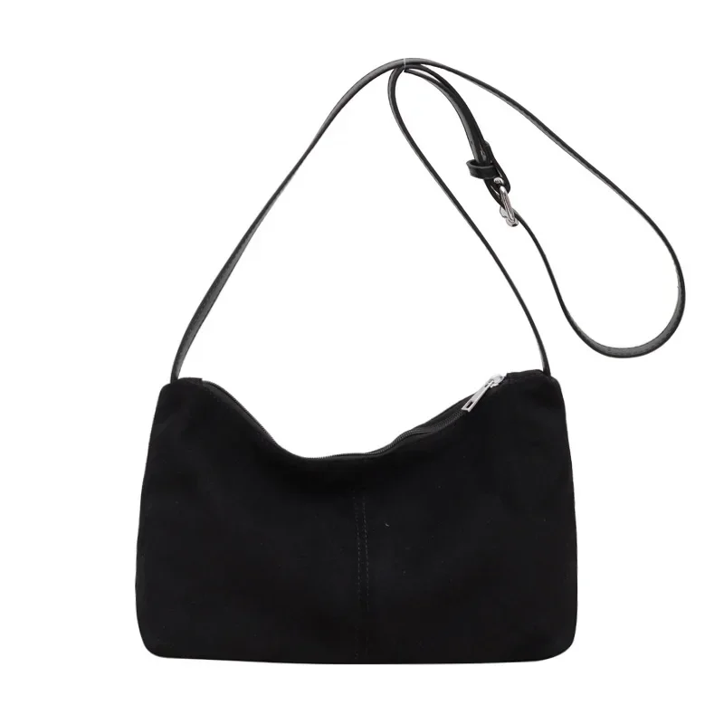 Otoño Invierno nuevo bolso de mano de gamuza Simple Retro para mujer desplazamientos diarios moda bandolera de hombro de gran capacidad