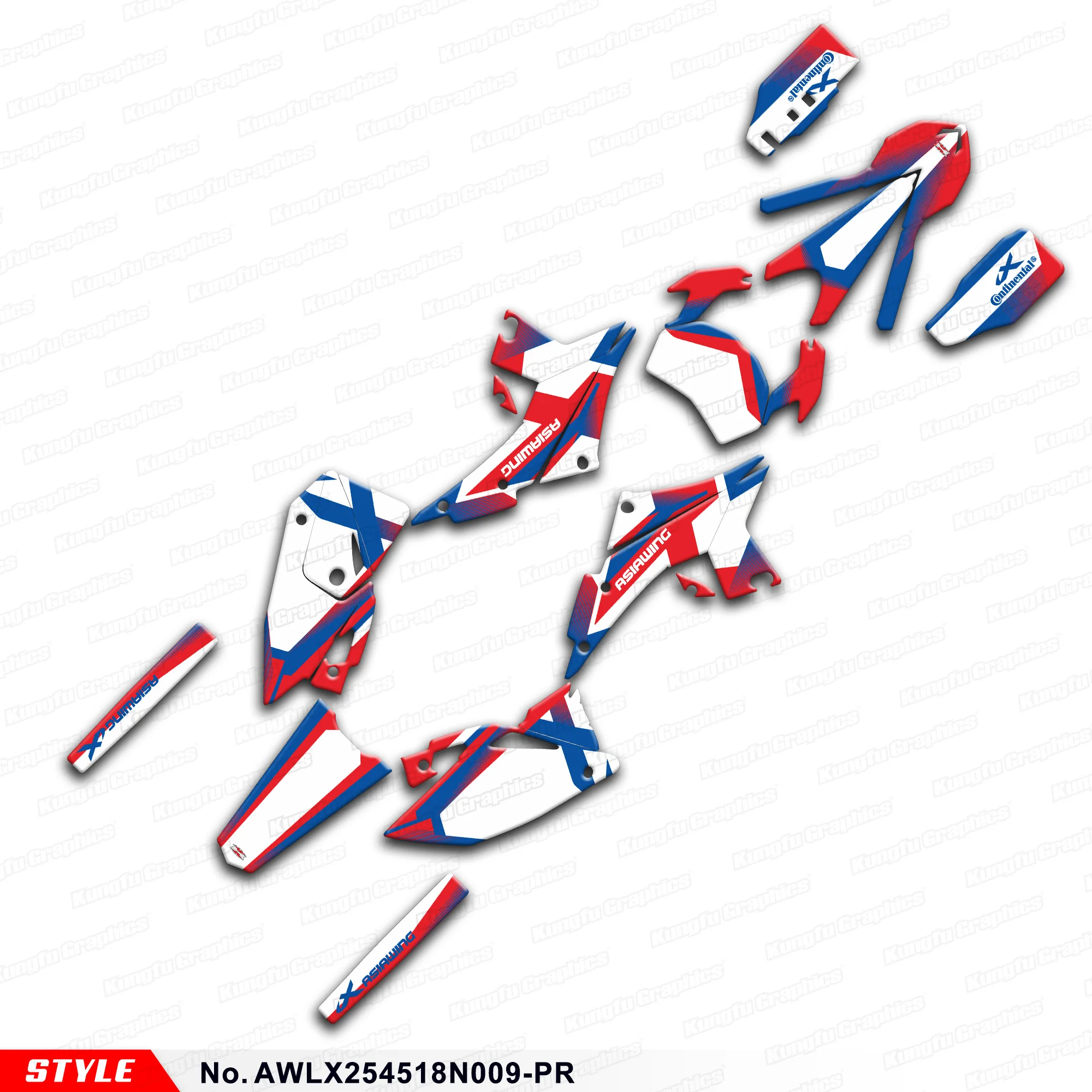 

JY RACING Graphics Sheet Motorcycle Stickers for Asiawing LX250 LX450 2018 2019 2020 2021 2022 2023 2024, AWLX254518N009-PR