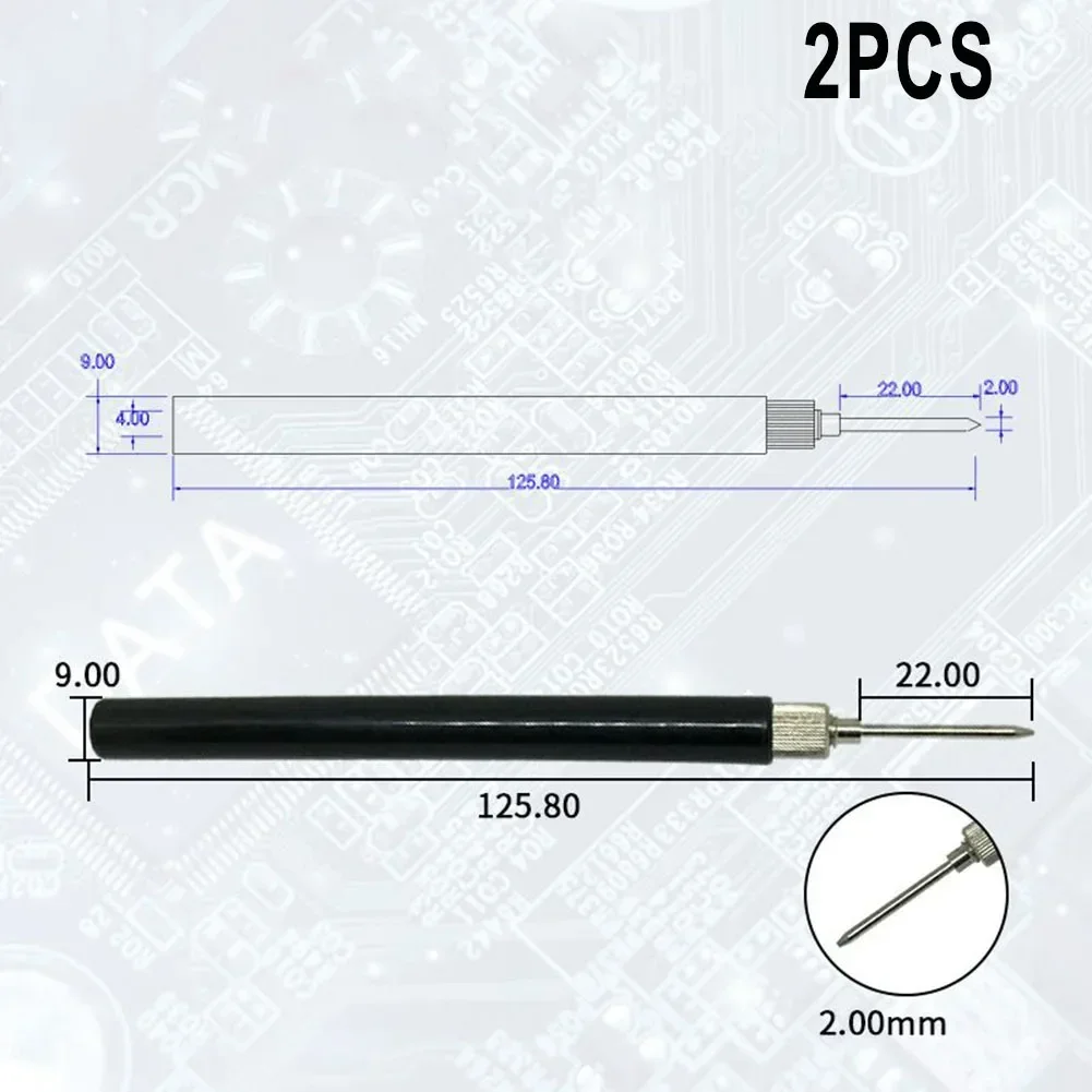 2PCS Multimeter Spring Test Probe Tip Insulated Test Hook Wire Connector 128mm Accessories Power Tools Parts Replacement