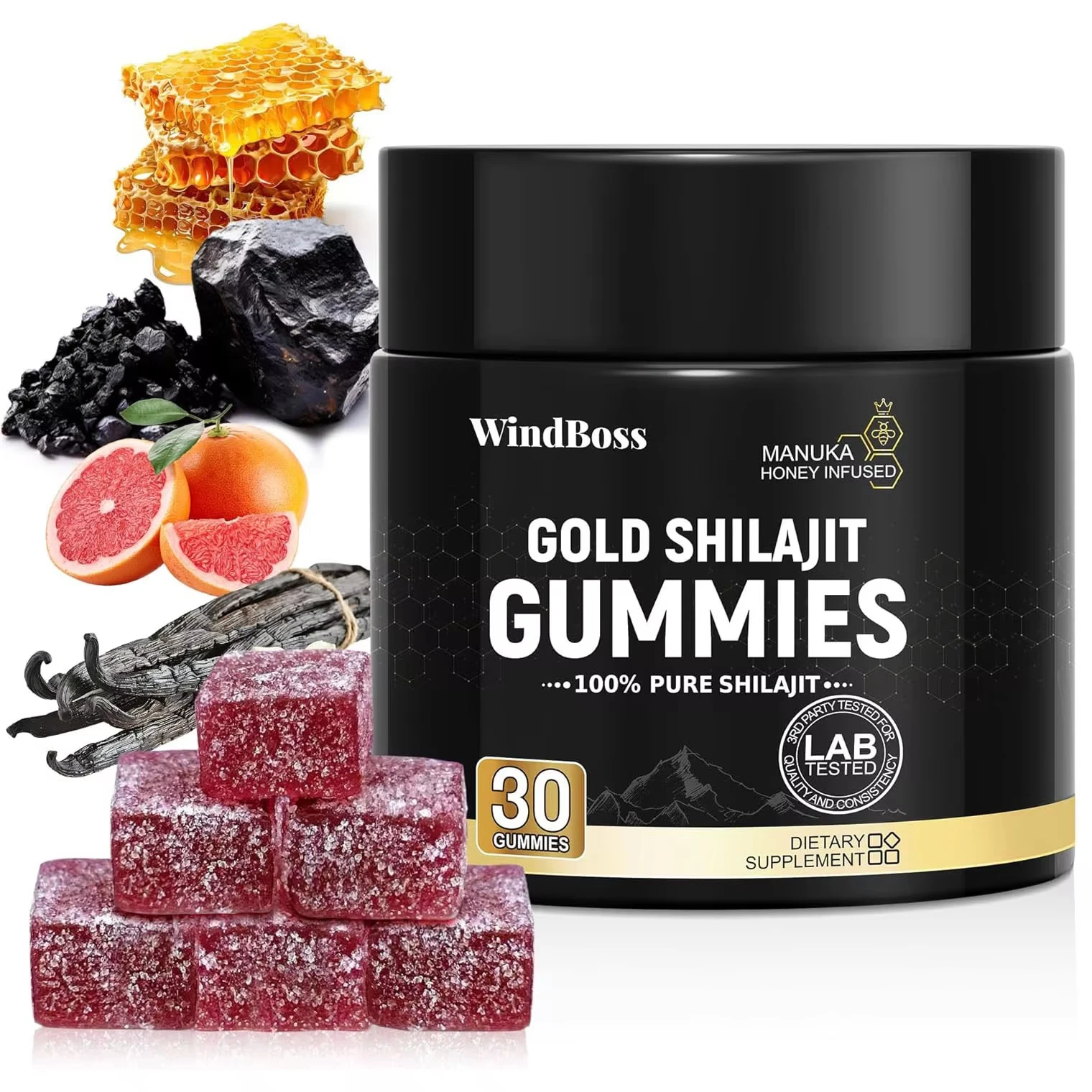 Himalayan Shilajit gummies to supplement nutrition and improve cardiovascular health