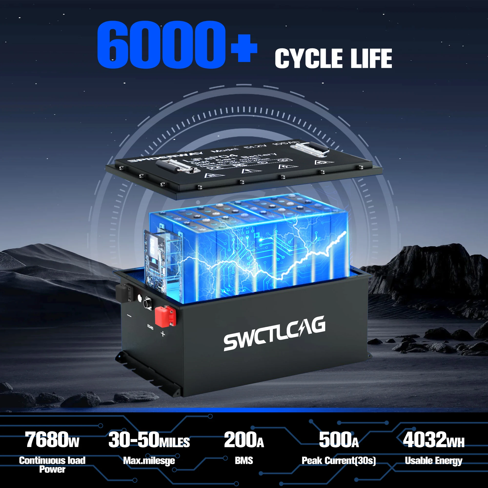 

36V 105Ah LiFePO4 Battery with BMS Charger for Club Car EZGO Yamaha Golf Carts, Support BLUETOOTH APP MONITORINGLCD TOUCH SCREEN