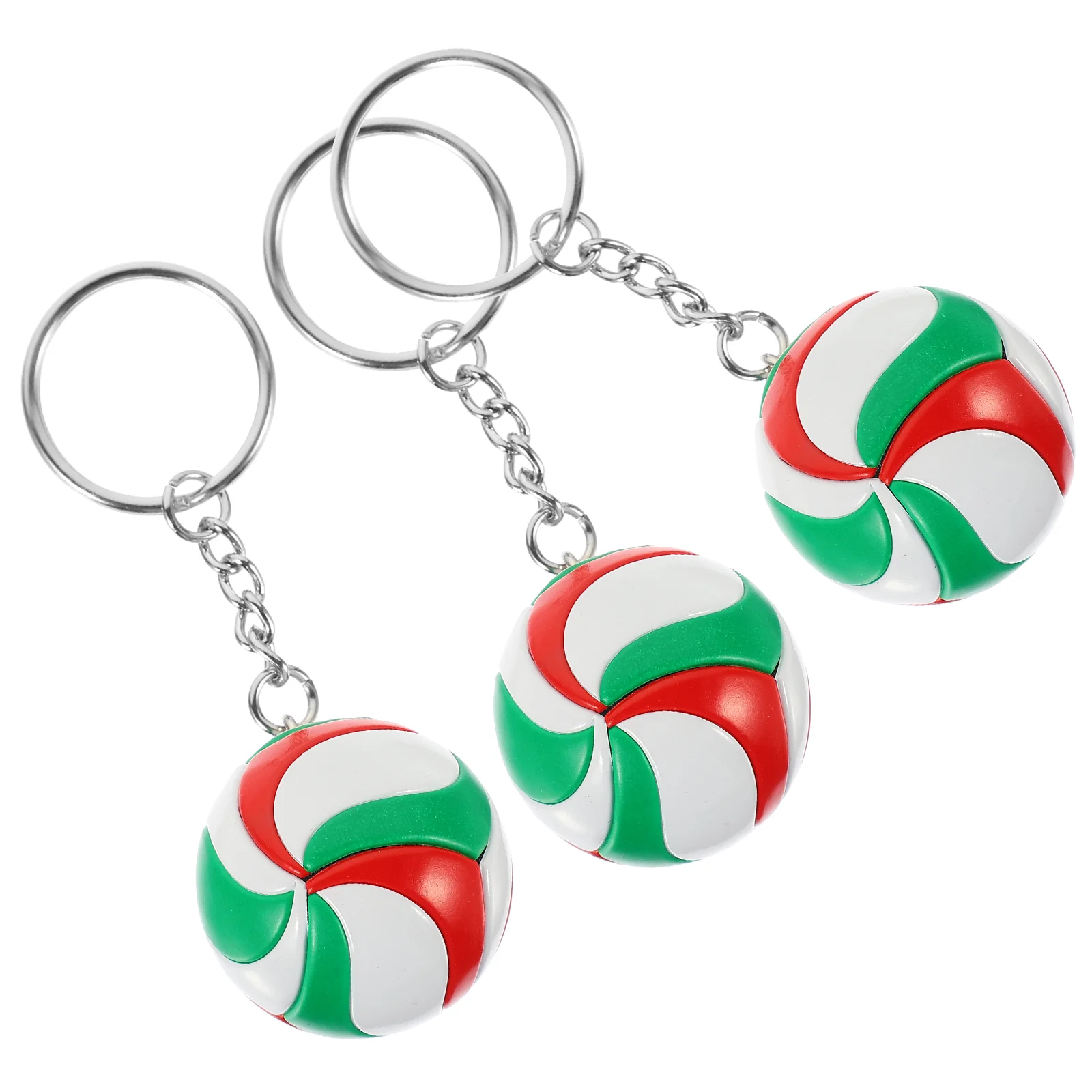 

3 Pcs Souvenir Volleyball Model Toy Student Football Accessories Exquisite Keychain Alloy Green Keychains Bag Accessory