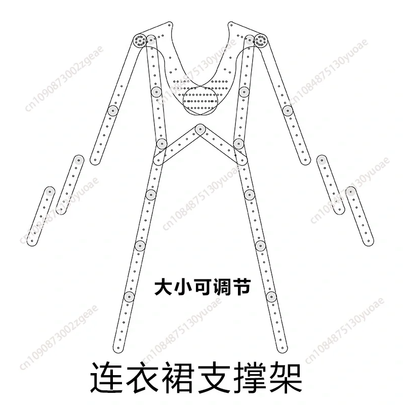 White background picture hanger acrylic invisible hanger, clothing hanging prop dress shooting women's clothing modeling rack