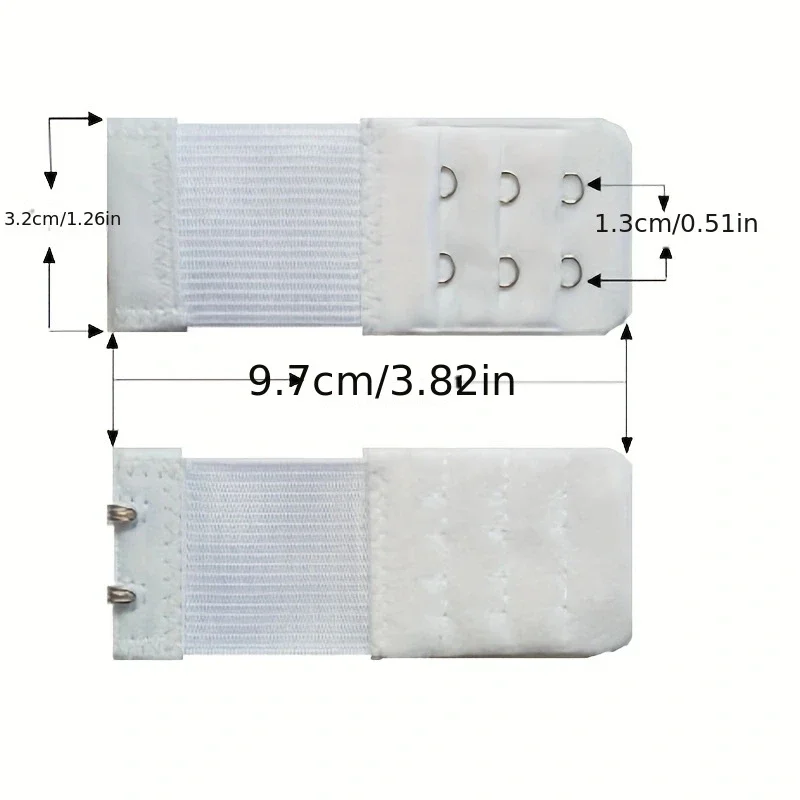 2/3/4 Hook Bra Extender for Women's Elastic Bra Extension Strap Hook Clip Expander Strapless Adjustable Belt Buckle