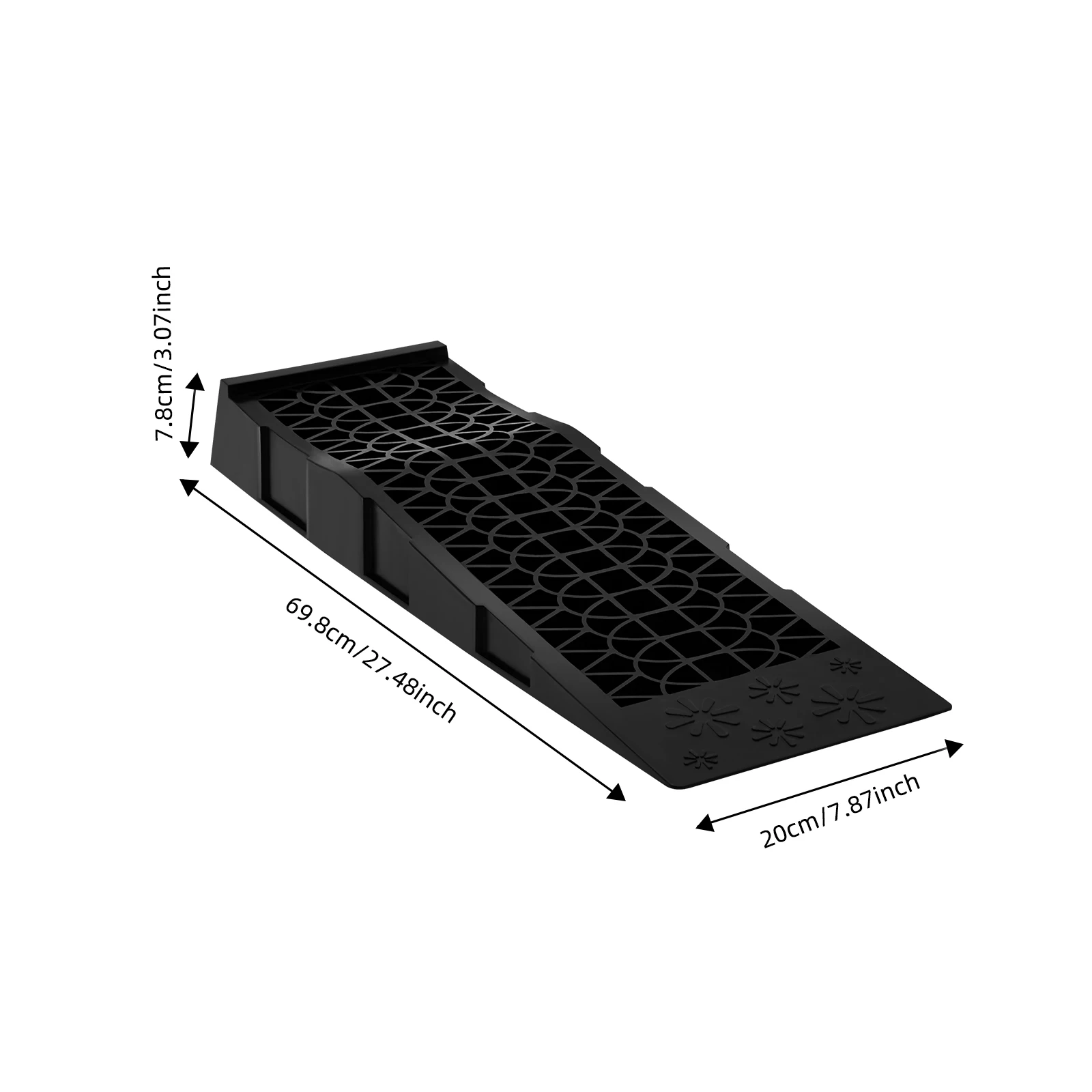 2 Stück Laderampen, Moderne Schwarze Auto-Servicerampen, 2 Stück PP Auto-Servicerampen, 69,8*20*7,8cm Universelle Auto-Servicerampen – Detail 7