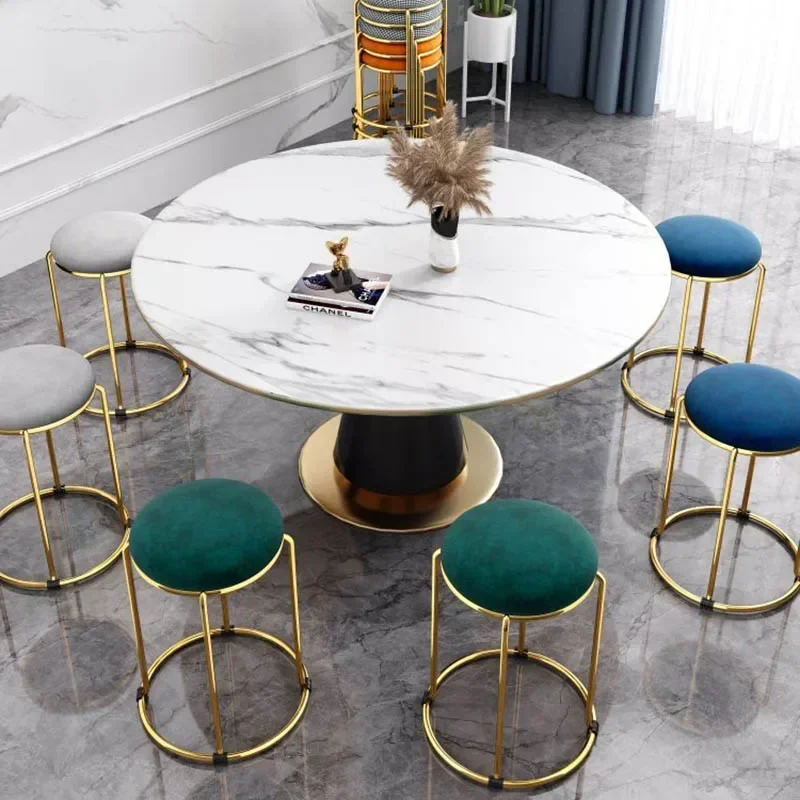 

#Soft Kitchen Luxury Chair Leisure Dining Room Folding Bar Stool Relaxing Chair Iron Taburetes Altos Cocina Furniture Kitchen