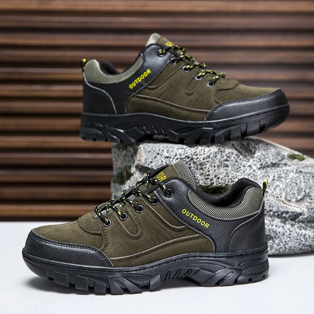 Men's large-sized outdoor mountaineering work shoes: casual, trendy, comfortable and stylish mountaineering shoes