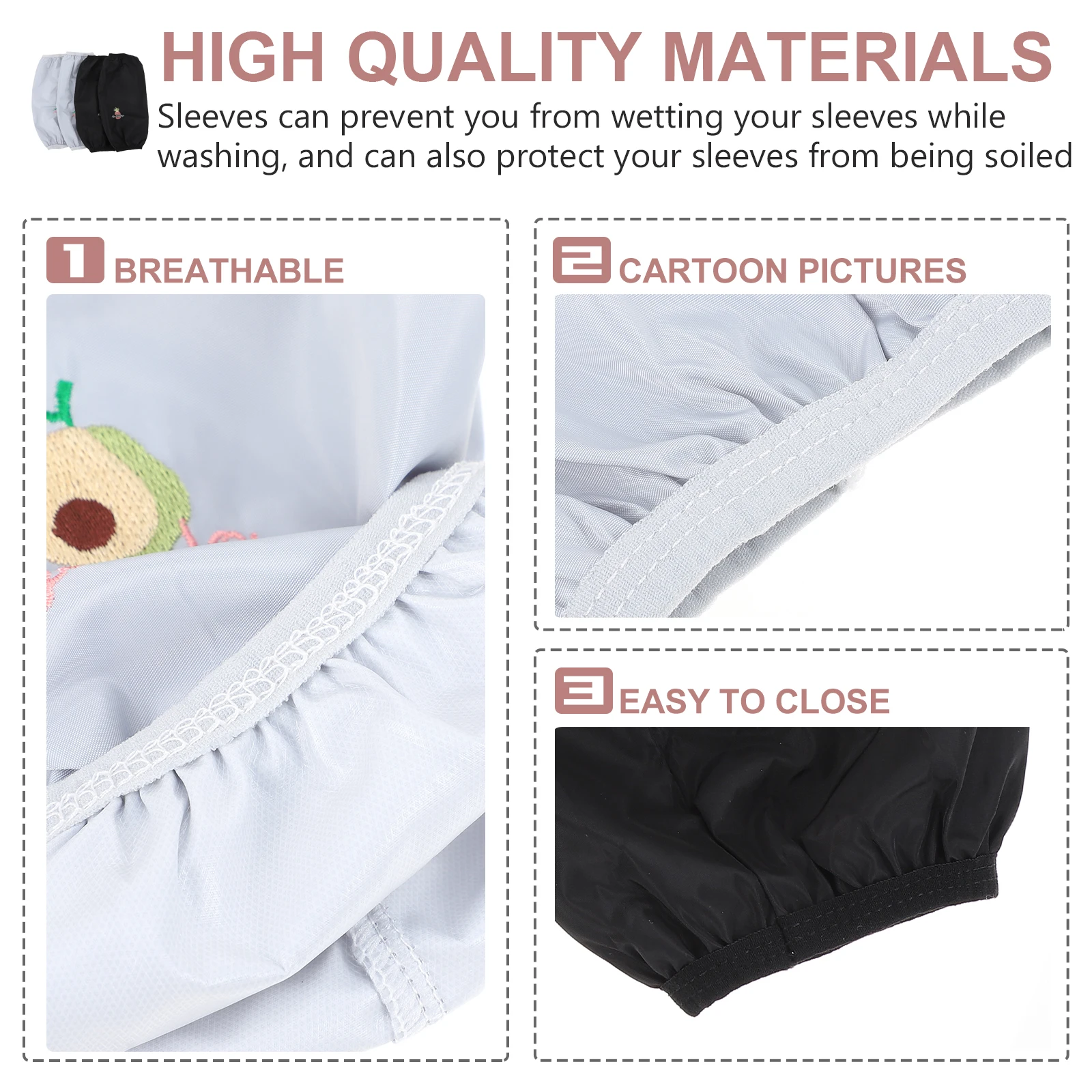 Waterproof Sleeve Covers Kitchen Women Polyester Oil Proof Stain Resistant Cooking Arm Protectors Practical Universal