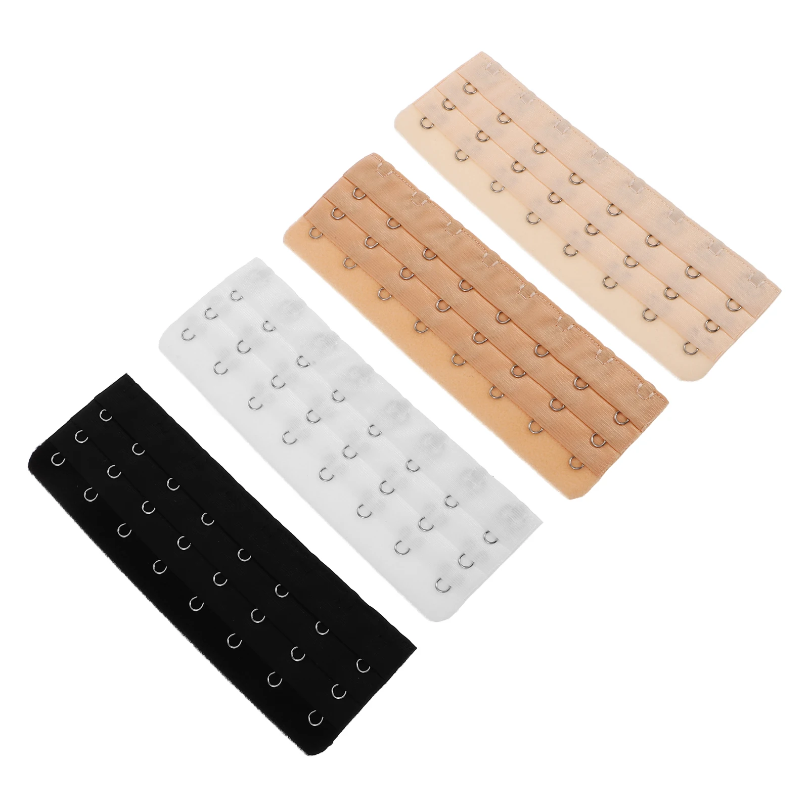 4 pezzi di estensione del reggiseno gancio per chiusura posteriore regolabile tessuto confortevole accessorio per lingerie durevole in metallo ampia fascia elastica modellante