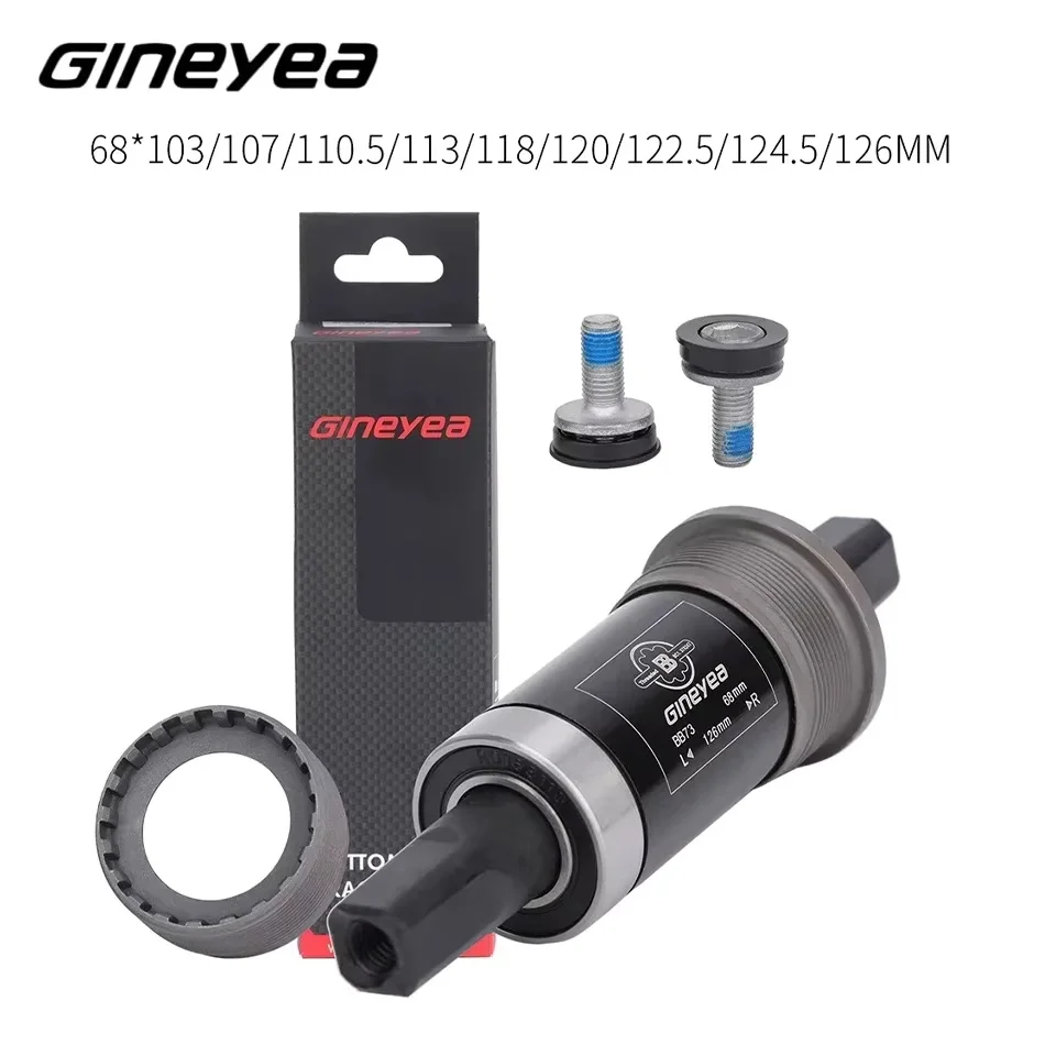Taper Bottom Bracket BB73-68mm For Square Hole Crank With 103/107/110.5/113/118/120/122.5/124.5/126mm Folding Bicycle Shaft