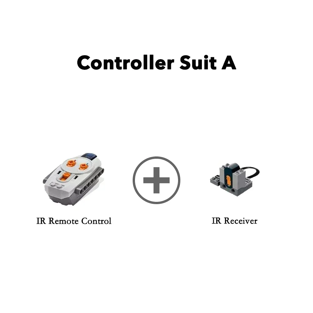 Accesorios técnicos MOC, piezas de función de potencia, bloques de construcción, juguetes, coches, tren, Motor, velocidad, receptor de Control remoto, caja de batería