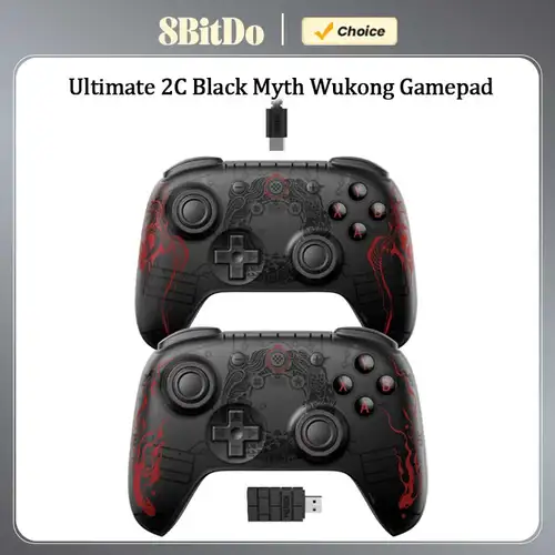 Imagen 1 del producto Controlador de juego inalámbrico 8BitDo Ultimate 2C, mando con cable, mito negro WuKong con Joystick de efecto Hall para Windows 10 11 Android