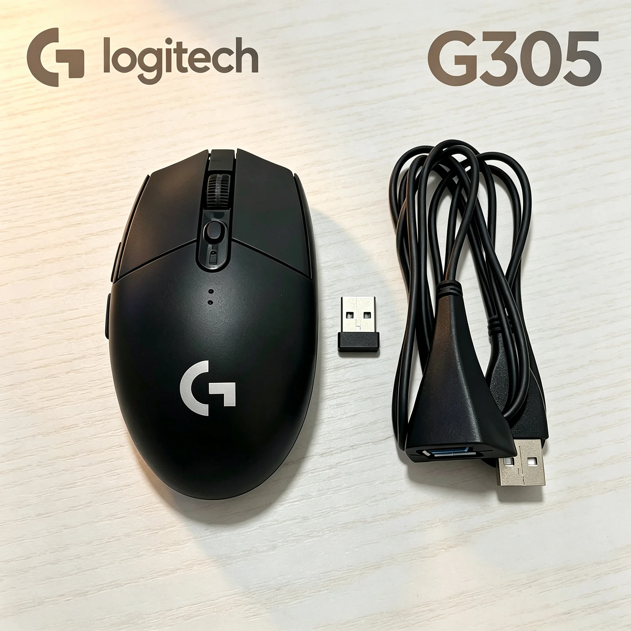 Logitech G305 LIGHTSPEED Mice With Transfer Adapter Cable Wireless Gaming Mouse For Competitive Gaming Office Study Desktop Comp