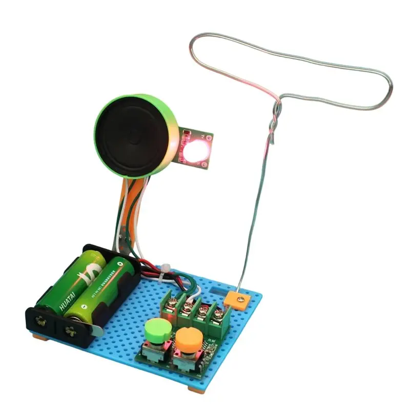 

DIY Retro FM Radio Kit No Solder Electronic Project STEM Sound Activated LED Student Science Experiment
