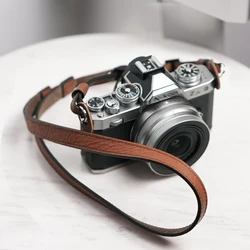 Mr.stone Handmade Genuine Leather Camera Strap Camera Shoulder Sling Belt Fine section(adjustable shoulder strap)