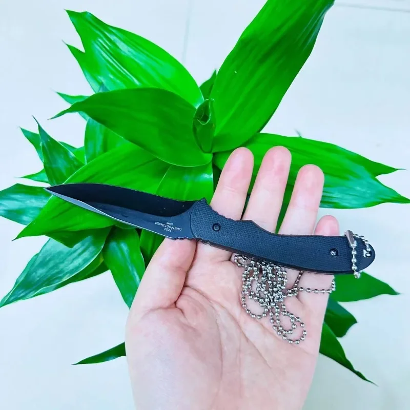 New Outdoor Mini Tactical Knife Self-Defense Survival Camping BBQ Wilderness Adventure EDC Knife Portable Necklace Tool Knife