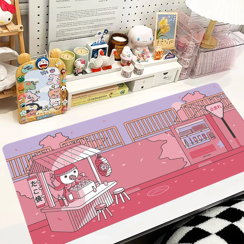 

Коврик для мыши Matsuzuka Takoyaki, большой художественный коврик для мыши, расширенные подушечки, игровые коврики для мыши, нескользящий коврик для ноутбука, планшета со швами, ПК