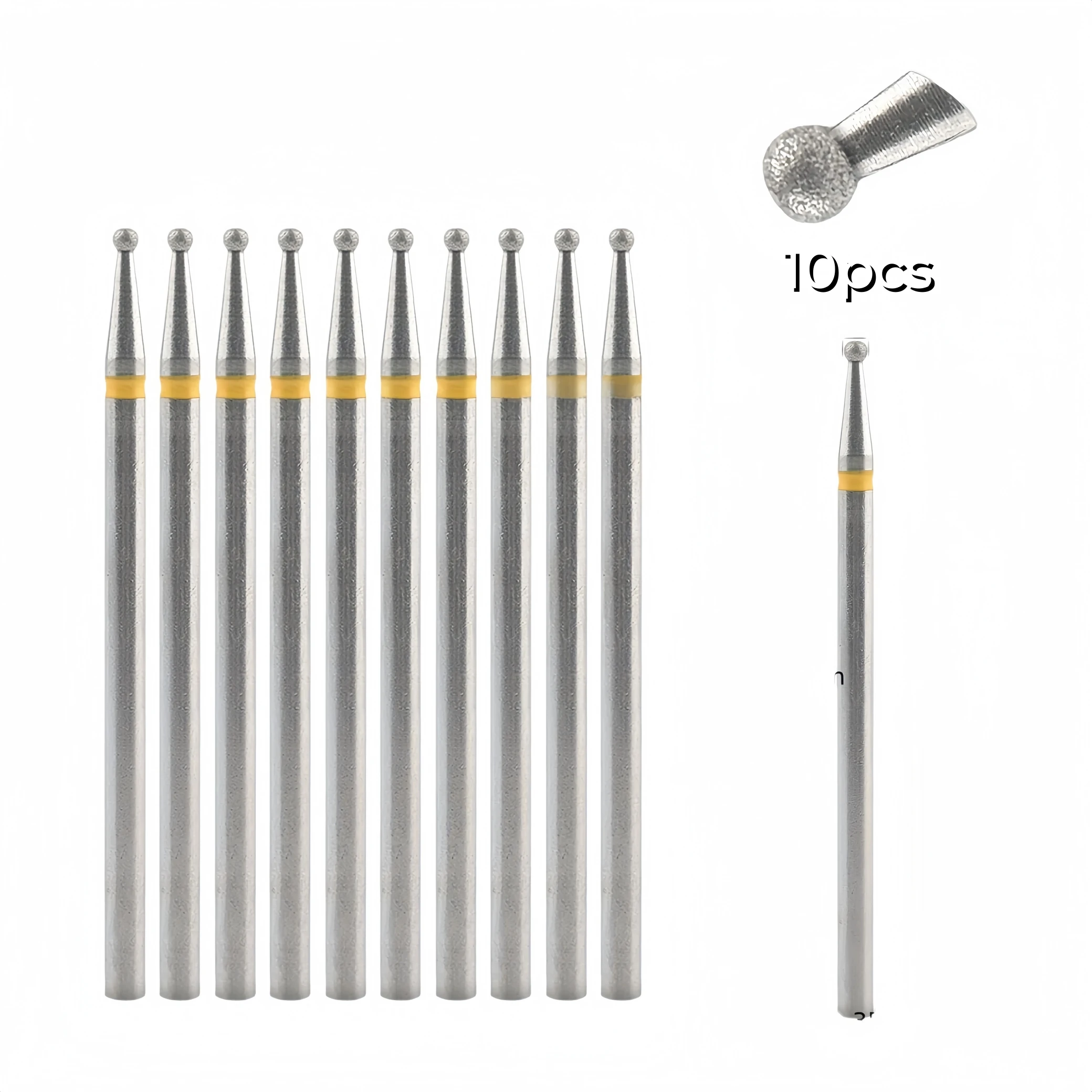 Testine per lime per unghie a grana diamantata da 5/10 pezzi, punte per pretrattamento in stile russo per rimuovere la pelle morta e i calli duri, strumento per unghie