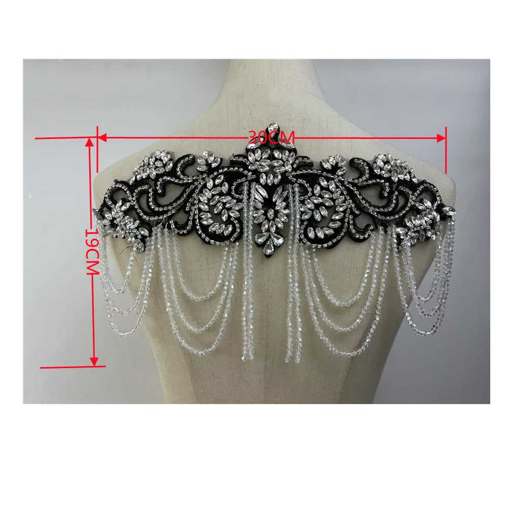 New Diamond Rhinestone Applique Sew on Patches for Wedding Evening Wearn