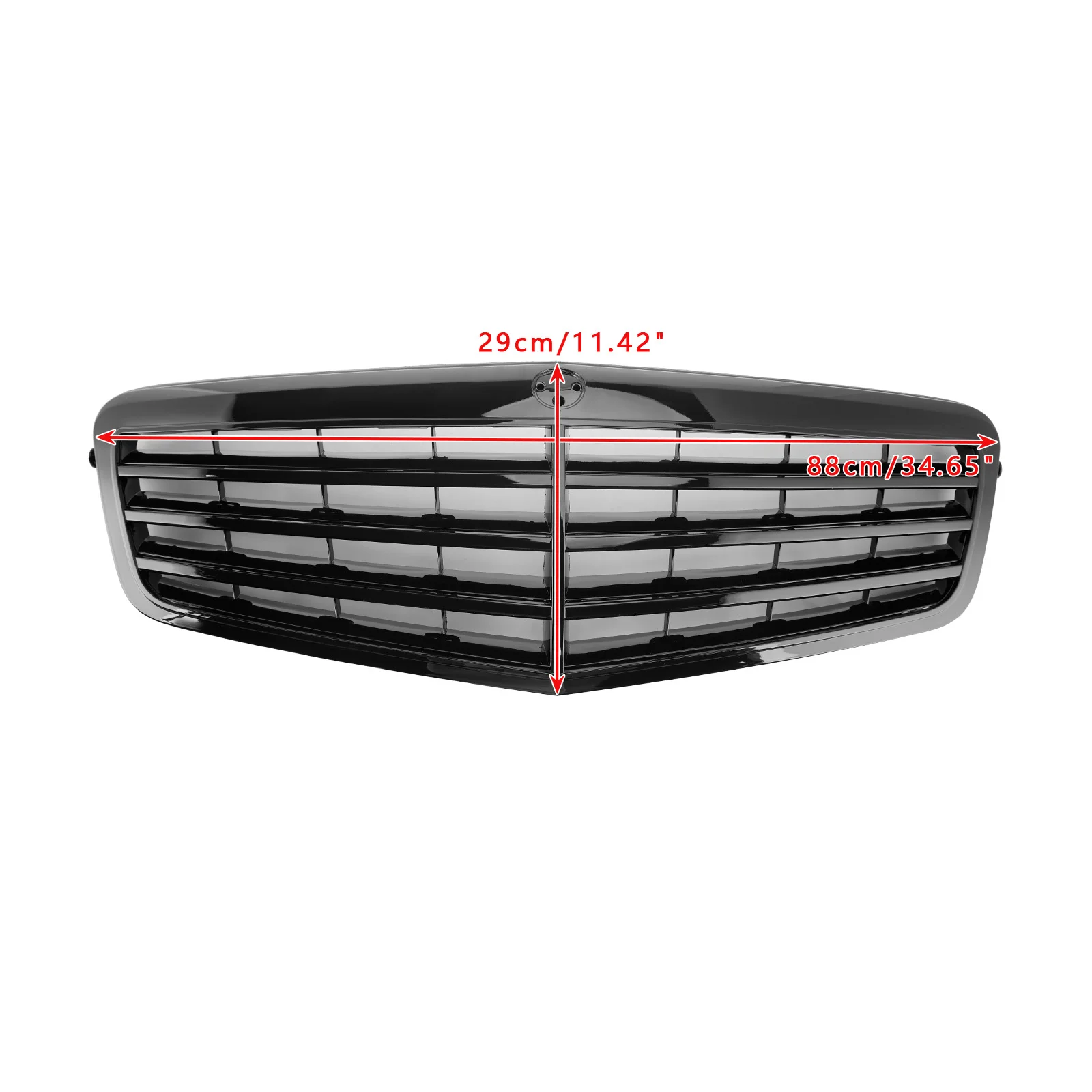 Black Front Grille Grill Fit for Mercedes-Benz E Class W212 E350 E550 2010 2011 2012 2013