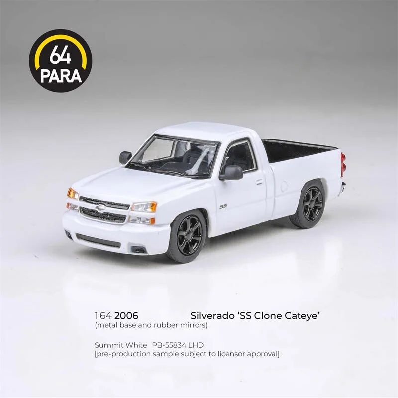 Para64 1:64 General Motors 2006 Chevrolet Silverado(SS Clone Cateye) Single Cab Diecast Collector's Vehicle Model Car