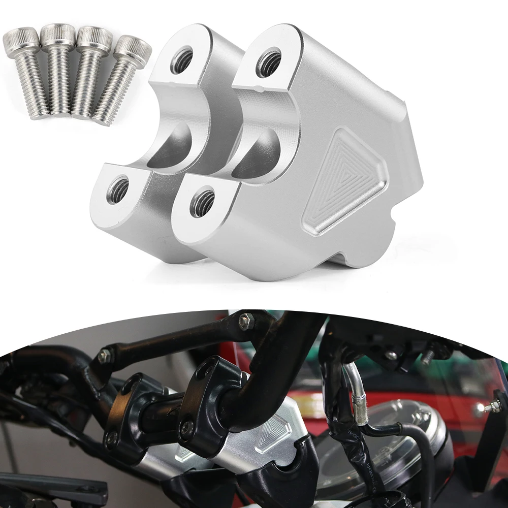 Motorcycle Aluminum Handle Bar Riser Offset Handlebar Riser Svartpilen 401 2017 2018 2019 2020 2021 2022 2023  Fit For Husqvarn
