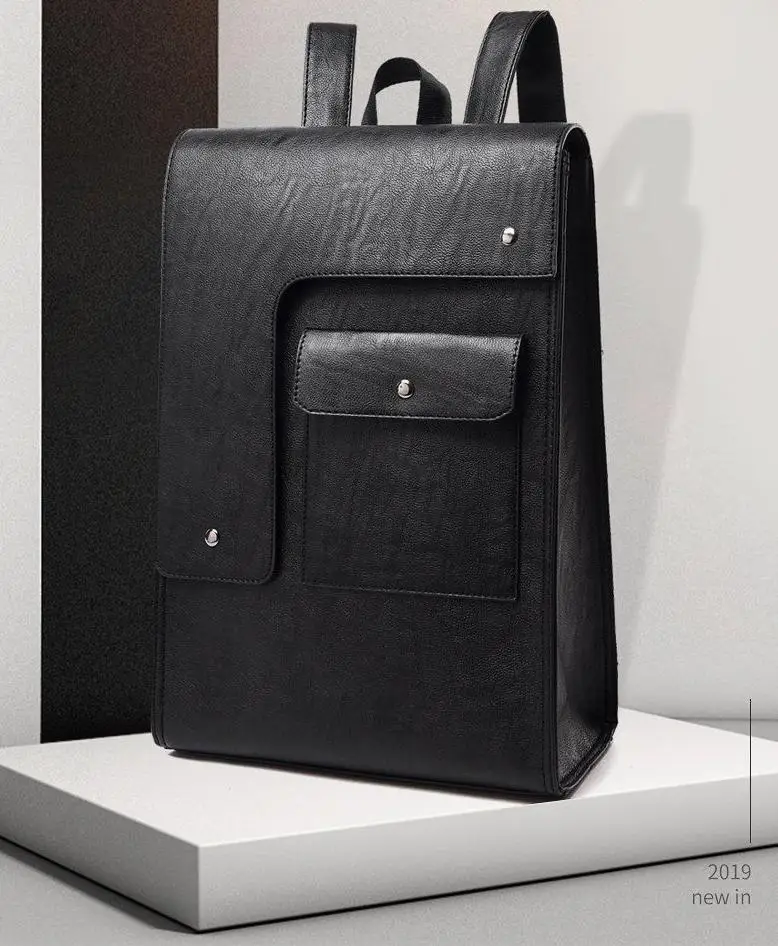 

Genuine Leather New Men's Backpack Large Capacity Business Laptop Backpack Classic Waterproof Travel Bag Student Schoolbag