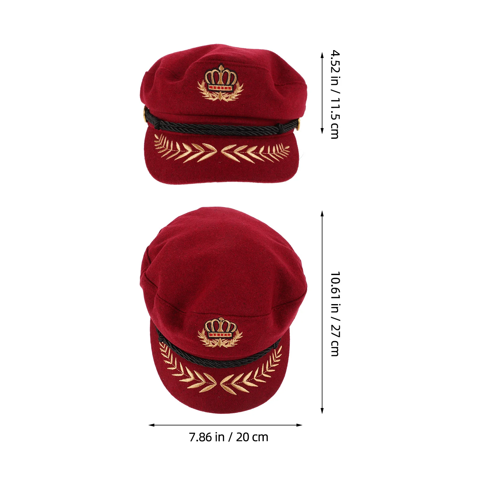 Chapéu marinho vintage piloto coroa de lã respirável proteção solar viagem ao ar livre festa iate capitão chapéu traje de marinheiro