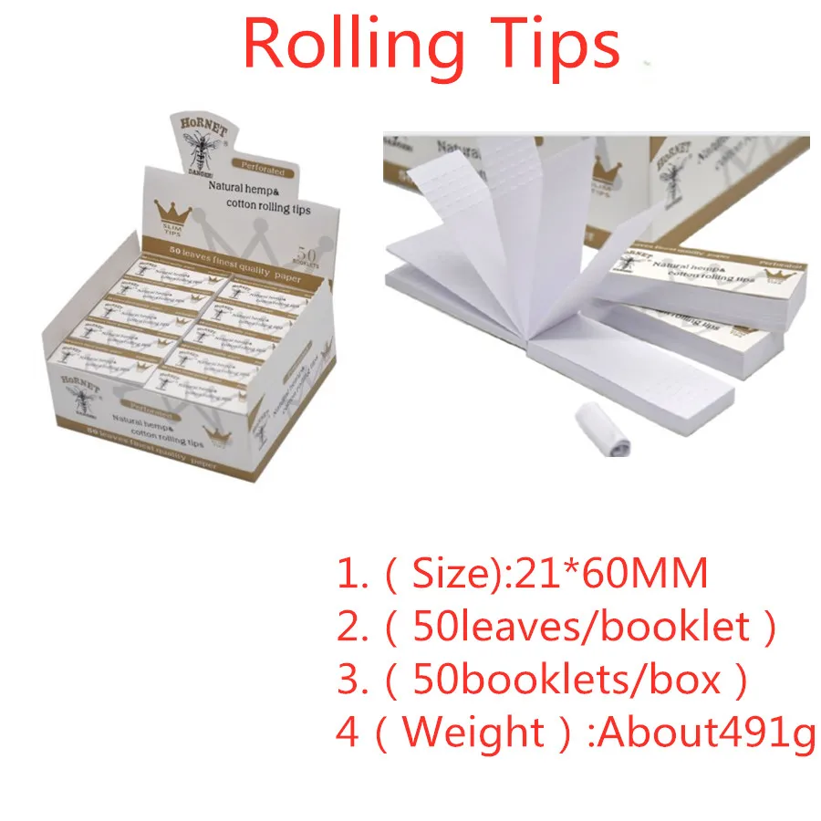 Cigarette Filter Tips Rolling Paper Natural Unrefined Rolling Paper For Smoking