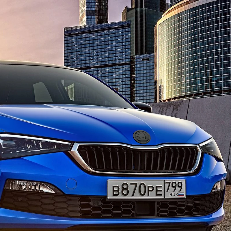 80mm 90mm Emblem Car Head Front Rear Boot Tailgate Sticker For Skoda Octavia 2 3 Fabia MK2 MK3 Superb Rapid Kodiaq Karoq Kamiq