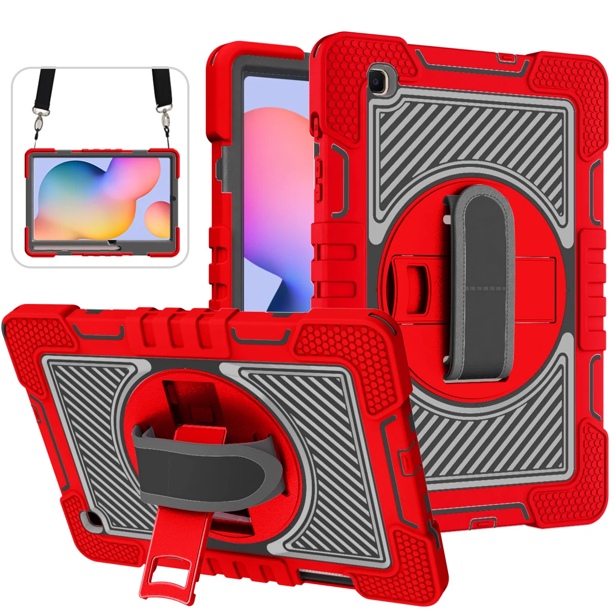 

For Samsung Galaxy Tab A 8.0 2019 SM-T290 T295 Case 360°Rotating Kickstand Shockproof Cover for Tab A 10.1 2019 SM-T510 SM-T515