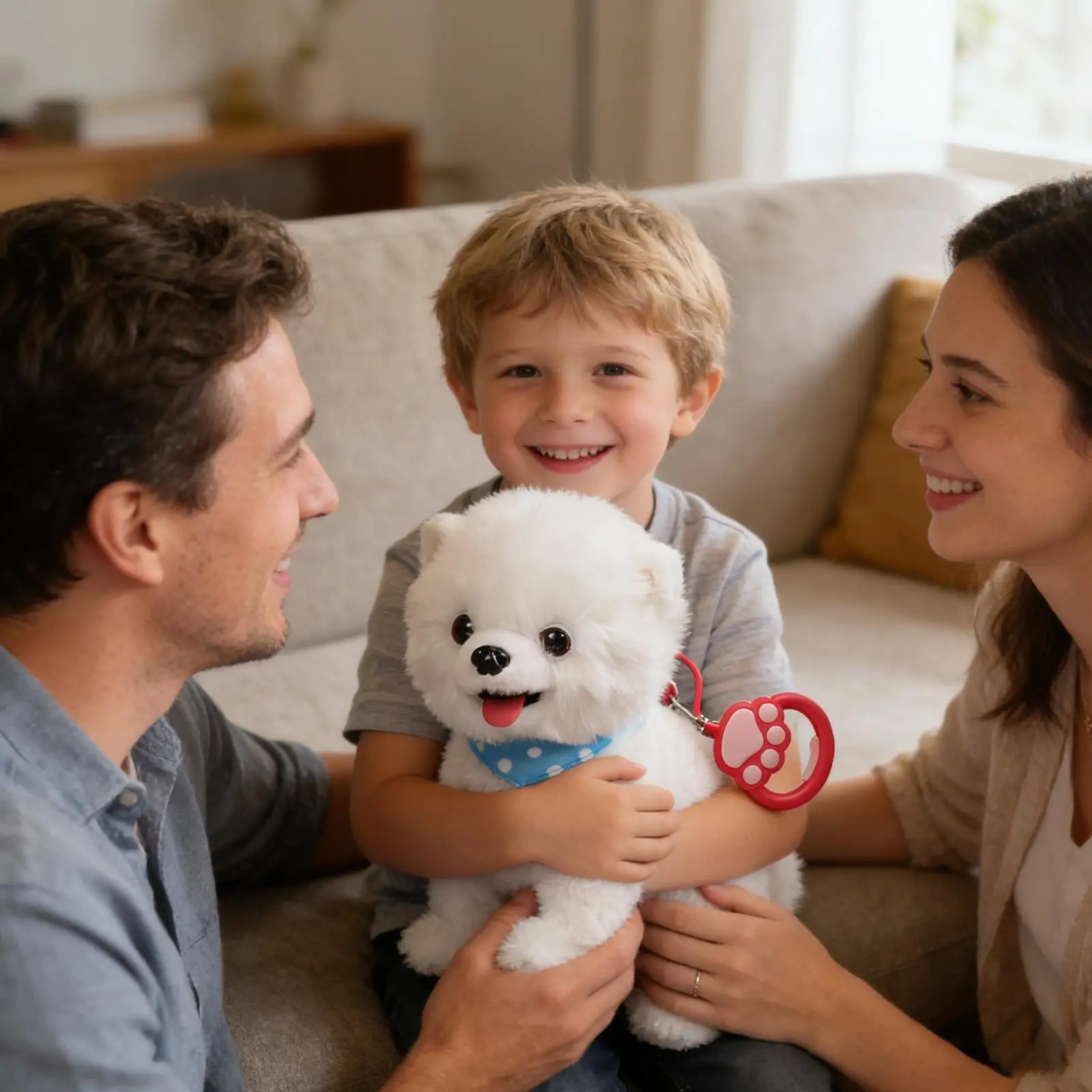 Robot Puppy Interactive Dog Stuffed Animals Robotic Pretend Play Puppy Pets For Youth Boys Girls Home Travel Classroom Bedroom