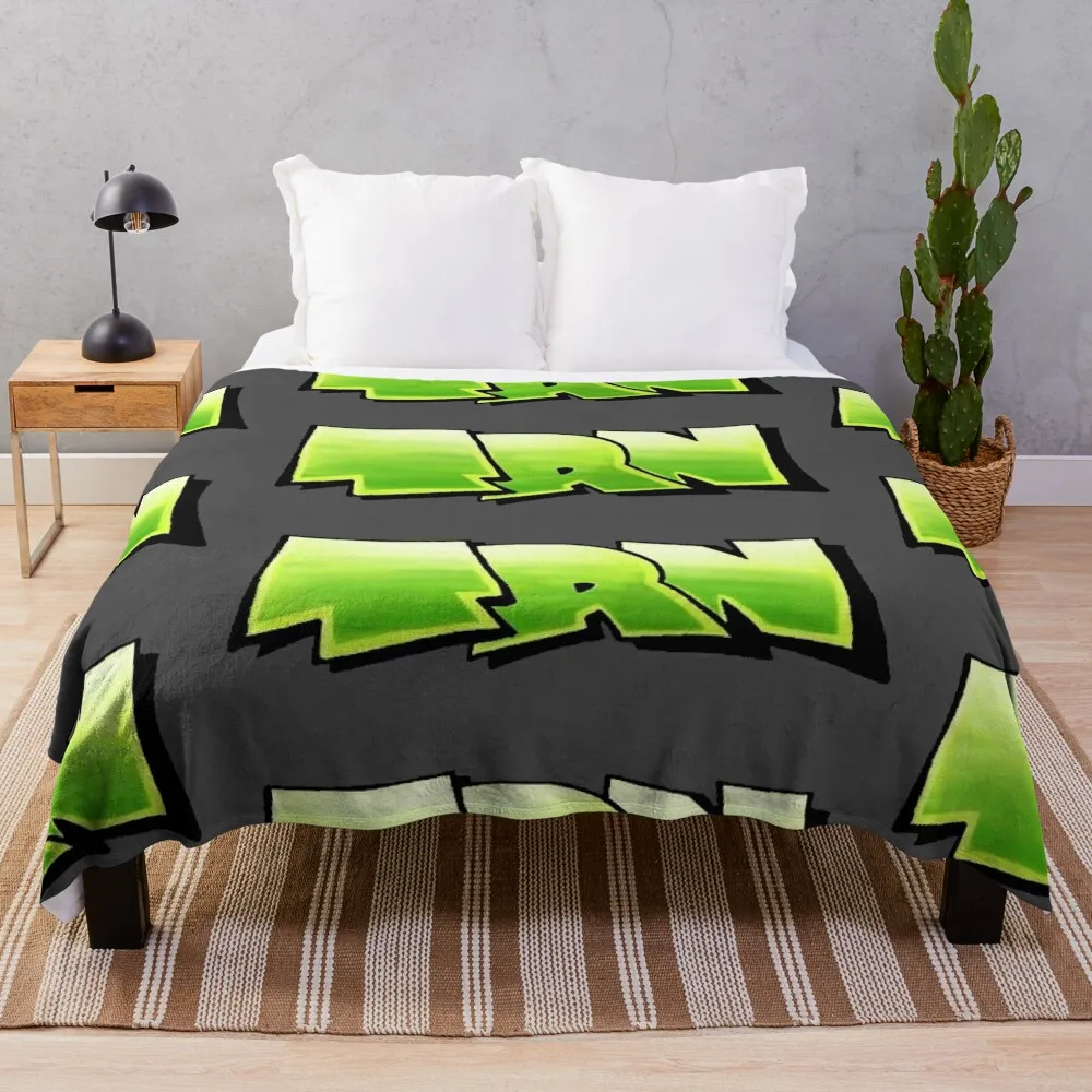 Getting Up - Trane Green & Black TRN Edition #1 Throw Blanket Winter beds Sleeping Bag Decorative Beds Blankets