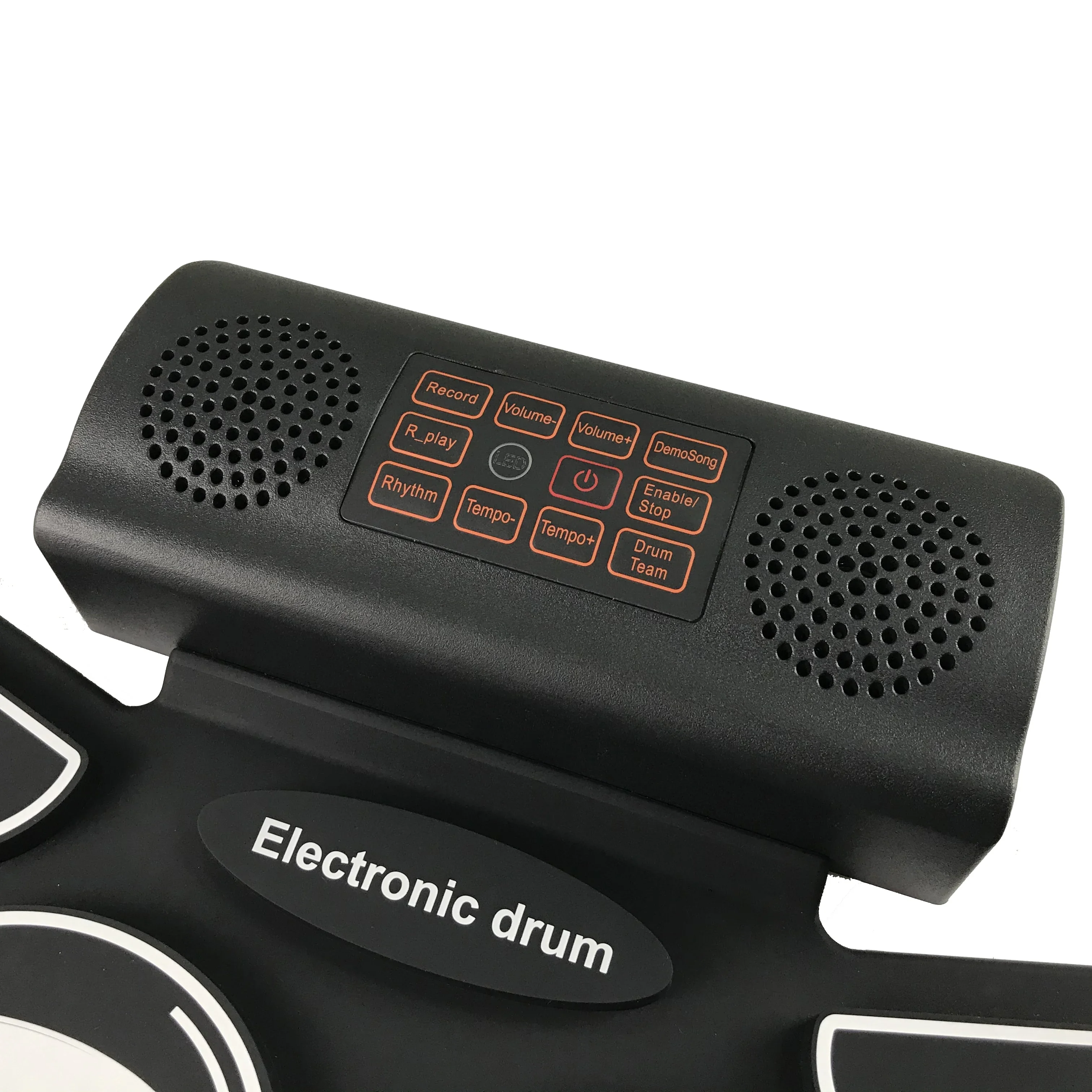 

Roll Up Drum Pad Multi Functional Electronic Drum Control Panel With Foot Pedal And Battery 2 Built-in Speakers