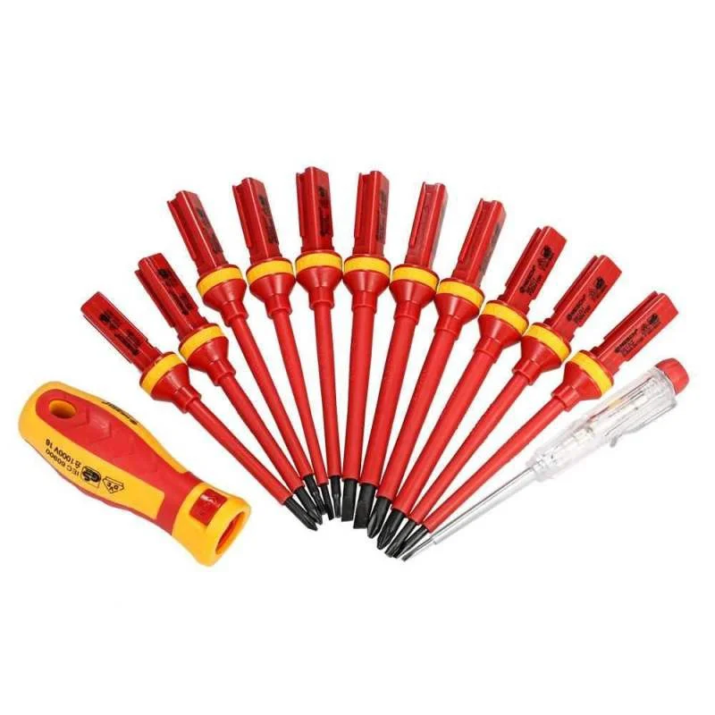 1PC/15PCS 380V/13PCS 1000V Changeable Insulated Screwdriver Set And Magnetic Slotted Bits Repair Tool Electrician Tools отвертка