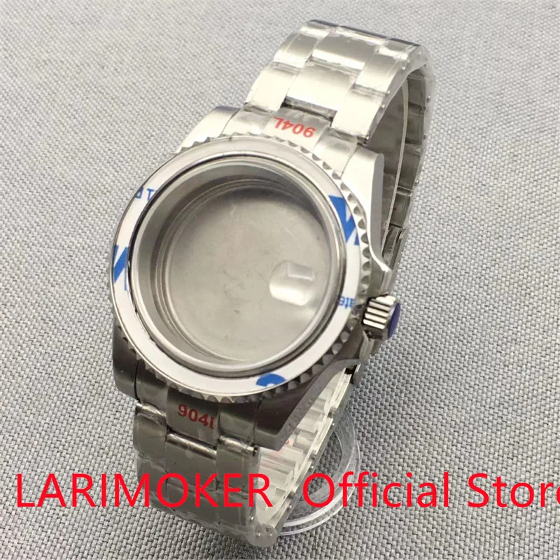 LARIMOKER 40mm watch Case Sapphire Glass Date Bracelet Fit PT5000 NH34 NH35 ETA 2824 MIYOTA8215 821A Mingzhu2813 DG3804 Movement