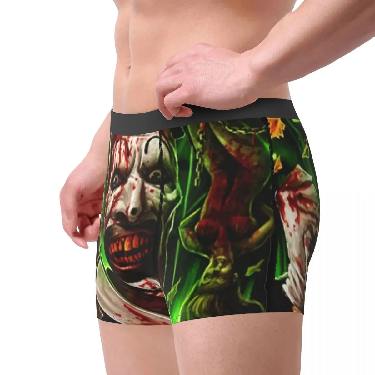 فيلم مرعب المهرج الملابس الداخلية الرعب المشرح هالوين ثلاثية الأبعاد الحقيبة جذع تصميم الملاكم موجز مطاطا رجل السروال حجم كبير #3
