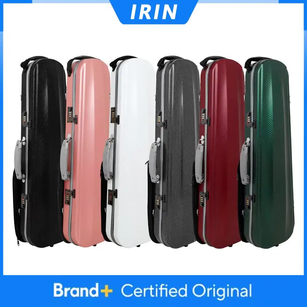 IRIN 4/4 Violin Case Carbon Fiber Box Double Shoulder Strap Bag