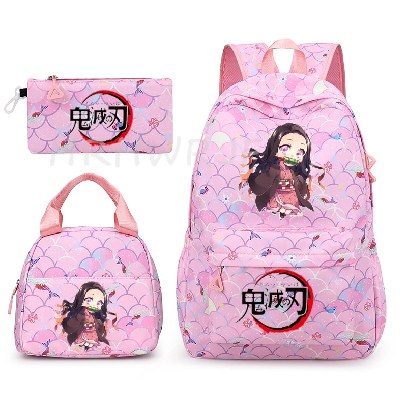 Demon Slayer nezuko kamado Backpack Cute School Bags For Girls Boys Pockets Kawaii Teens Laptop Backpack Harajuku Mochilas YK2 view 2