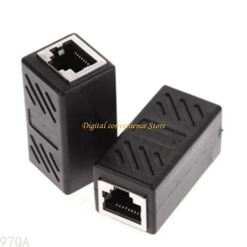 

97QA CAT6 Ethernet Sockt Cable Adapter RJ45 Extender Plug Cable Joiner Coupler for He