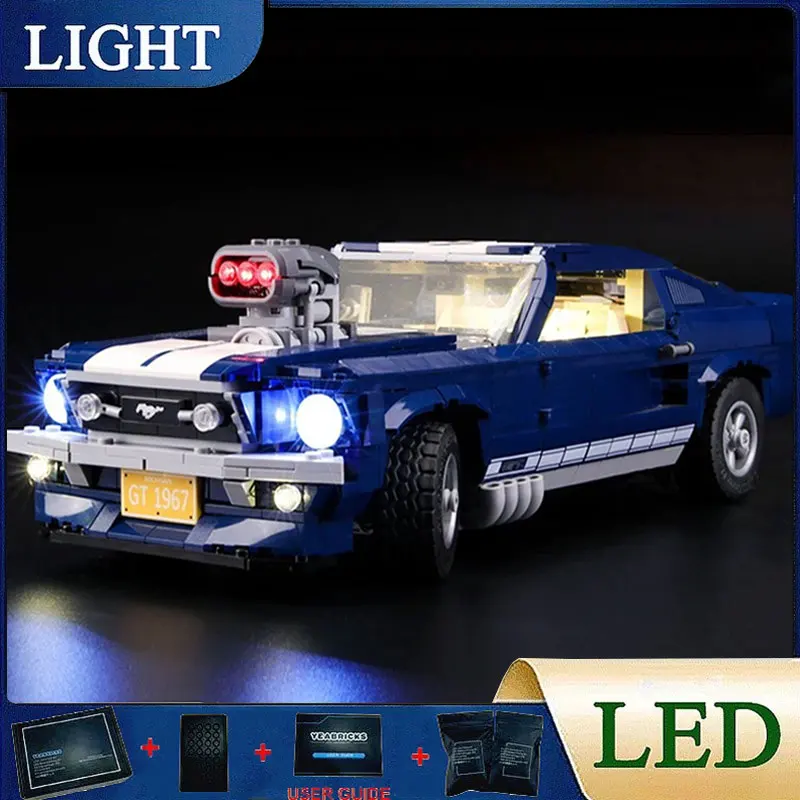 DIY LED Light Kit For LEGO 10265 compatible 21047 Mustang (Only LED Light,Without Blocks Model)