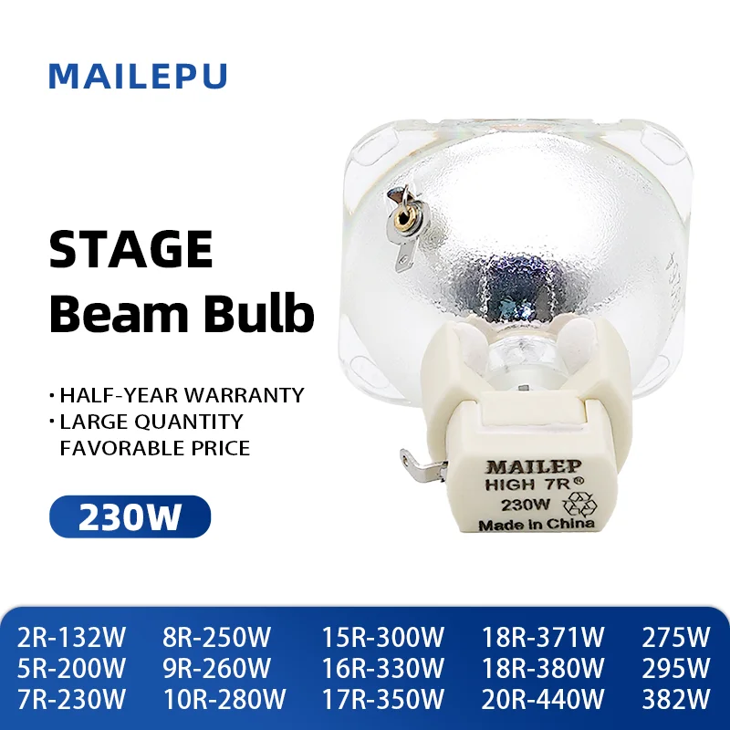 7R Replacement P-VIP 180-230/1.0 E20.6 Platinum MSD for R7 Beam Lamp Bare Stage Moving Head Lighting Light Bulb