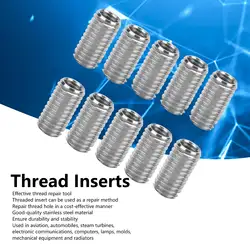 10Pcs Thread Inserts Male Female Reducing Nut Stainless Steel Repair Tool Industrial Hardware