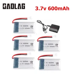 Batteria e caricabatterie Li-po 3.7V 600mAh per batteria ricaricabile SYMA X5C X5C-1 X5 H5C X5SW 802540 3.7V Lipo Drone