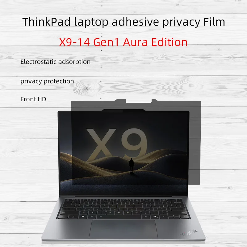 

Suitable for 14-inch ThinkPad X9-14 Gen1 Aura Edition notebook computer. Adhesive anti-peeping film privacy film anti-peeping